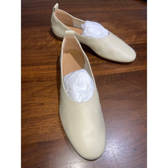 Everlane Cream Leather Flats - Picture 7 of 15